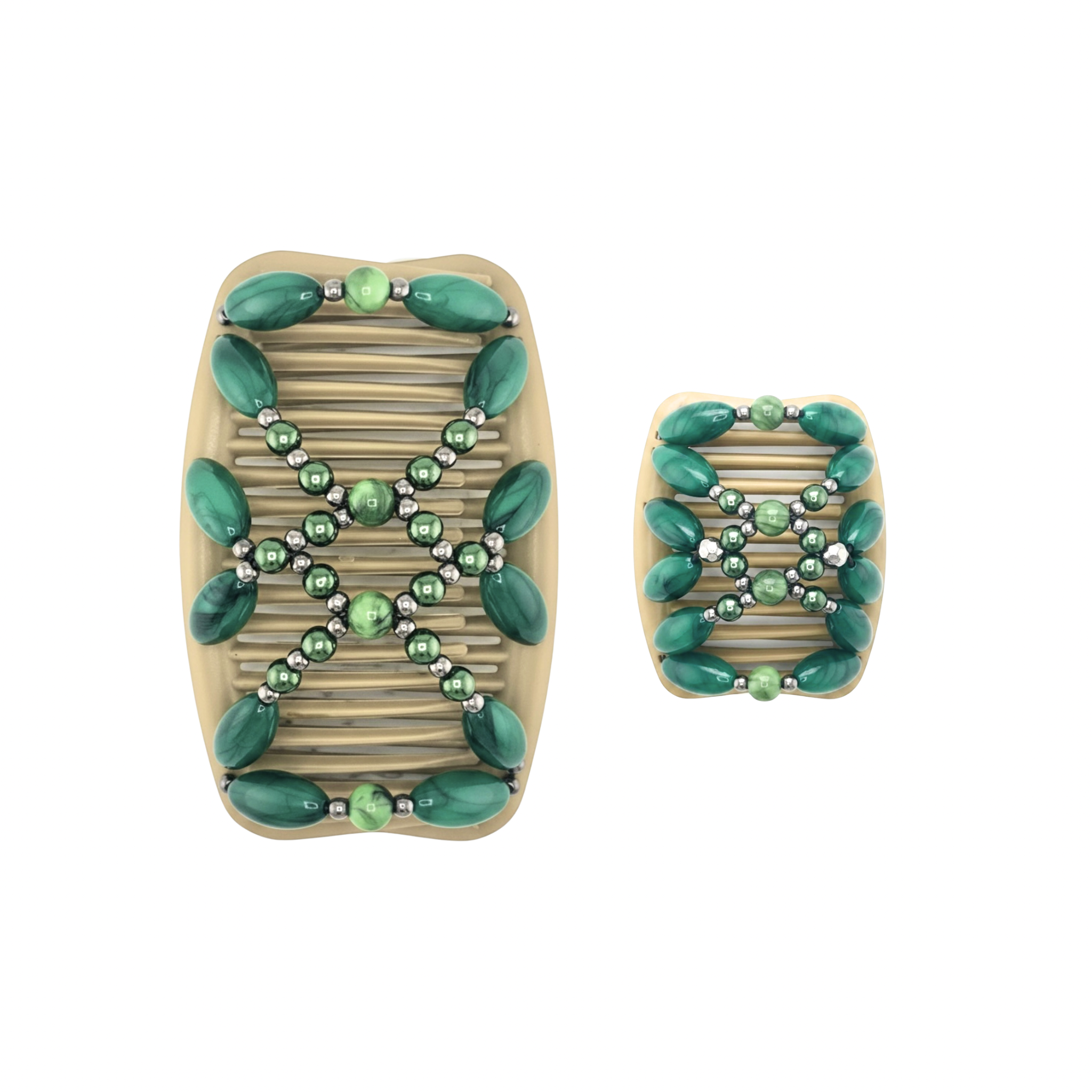 Salvadore Green Charcoal, Tan Combs