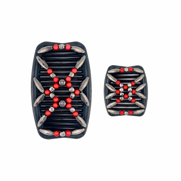 Majestic Charcoal Miracle Red, Black Combs