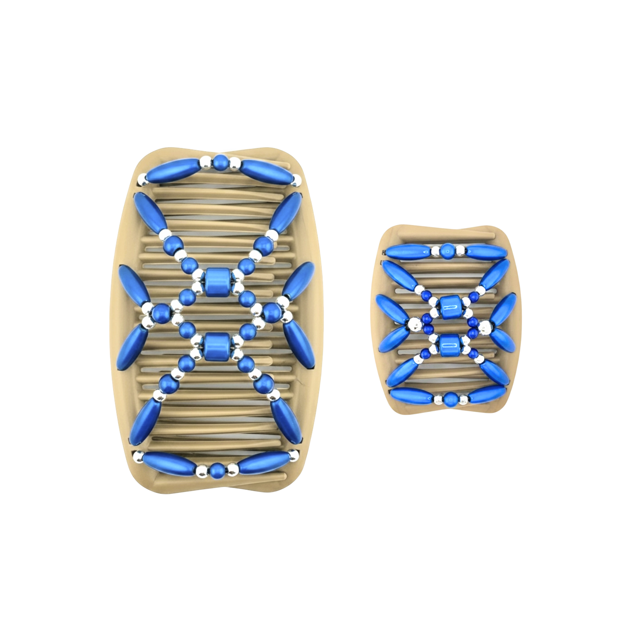 Miracle Blue Silver, Tan Combs