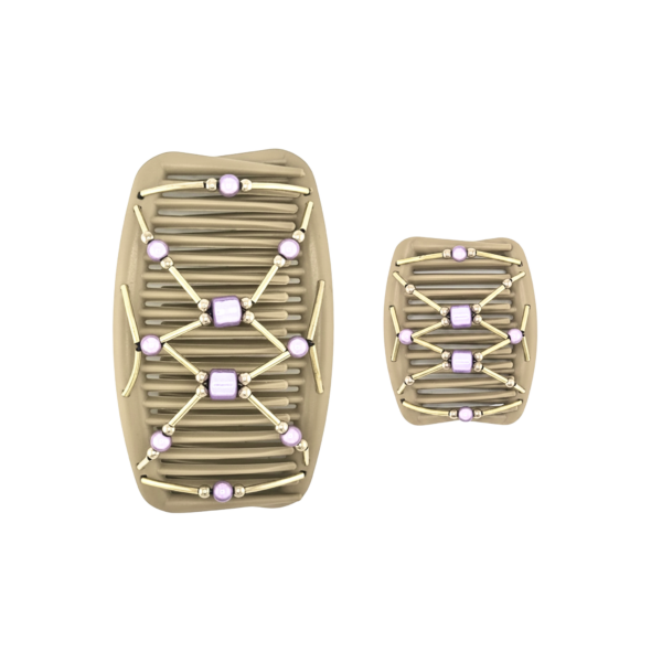 Tuby Gold Miracle Lilac, Tan Combs