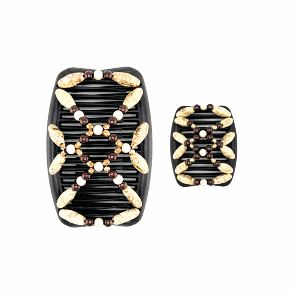 Salvadore Cream Brown Gold, Brown Combs