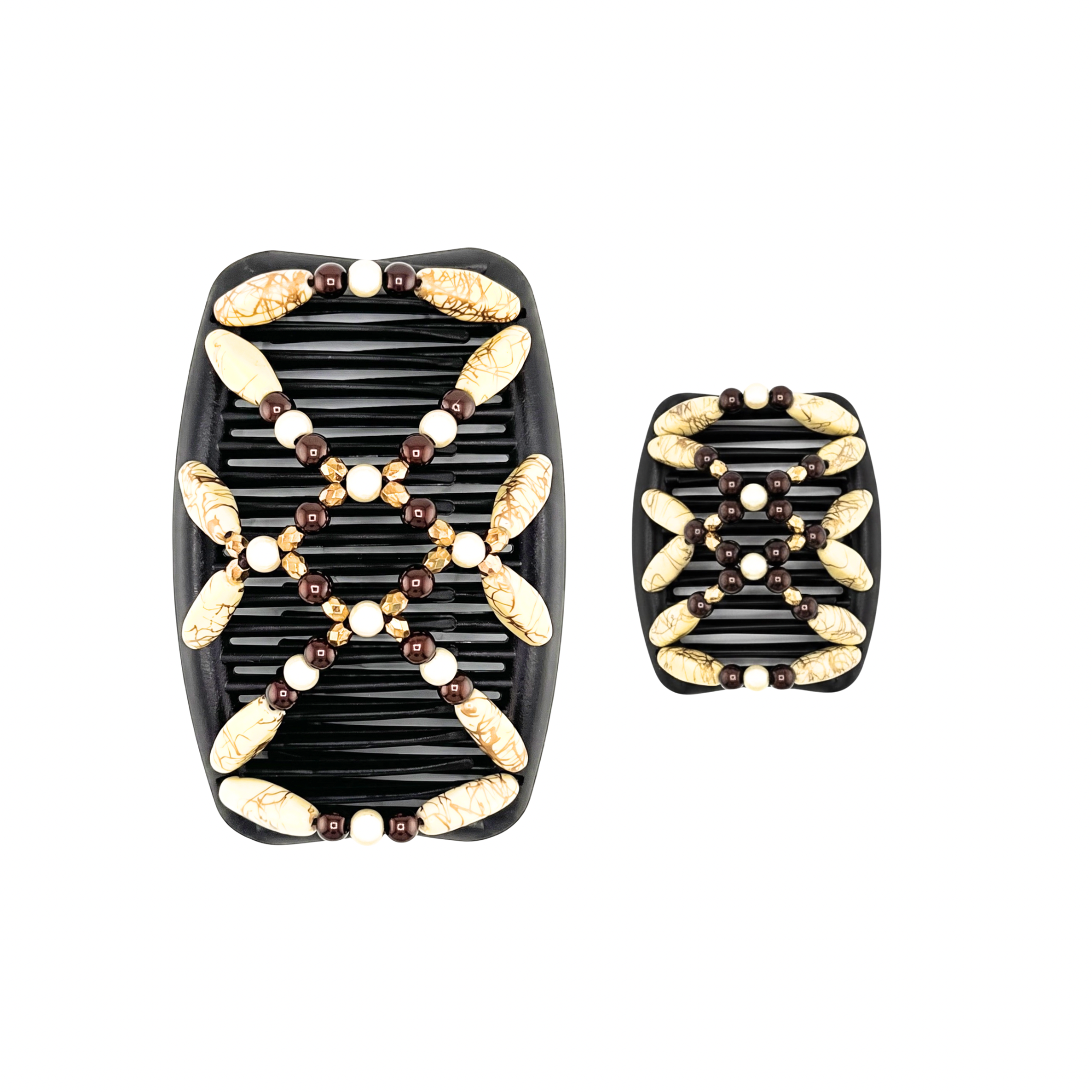 Salvadore Cream Brown Gold, Brown Combs