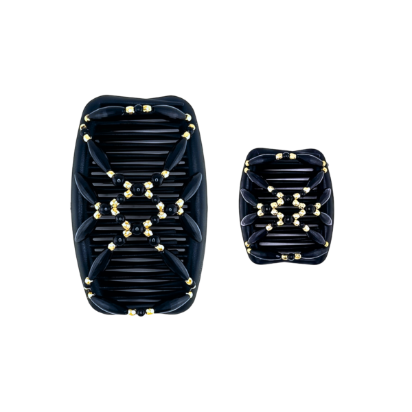 Pearl Black Gold Facet, Black Combs