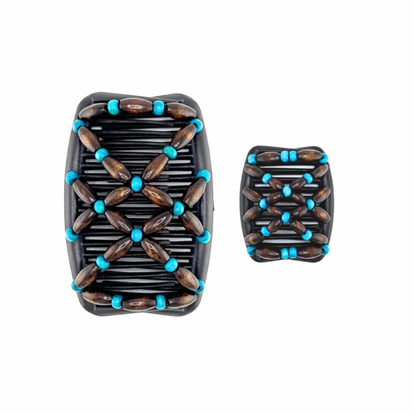 Wood Natural Turquoise, Brown Combs