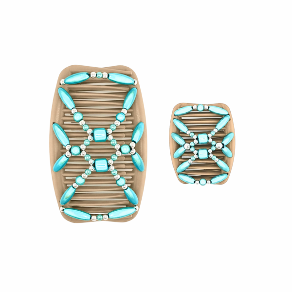 Miracle Turquoise Silver, Tan Combs
