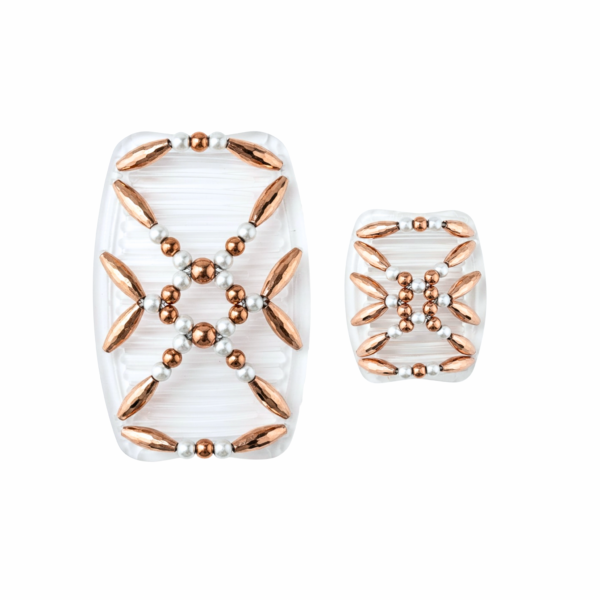 Majestic Rose Gold White, Clear Combs