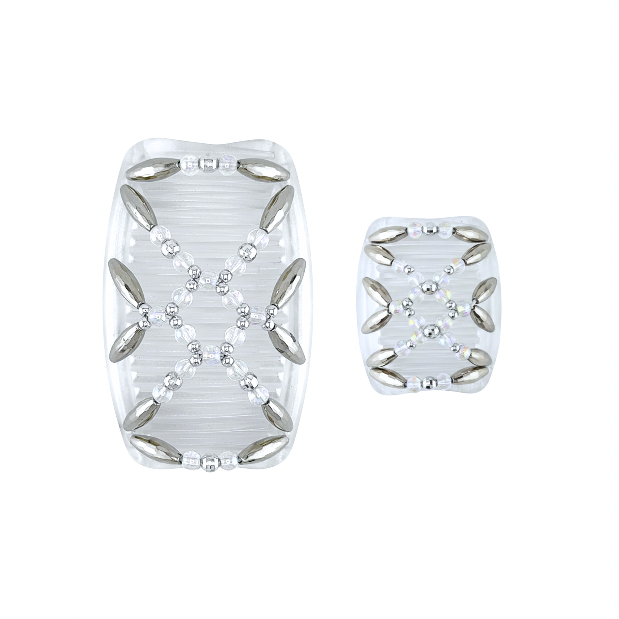 Majestic Silver Clear Multi, Clear Combs