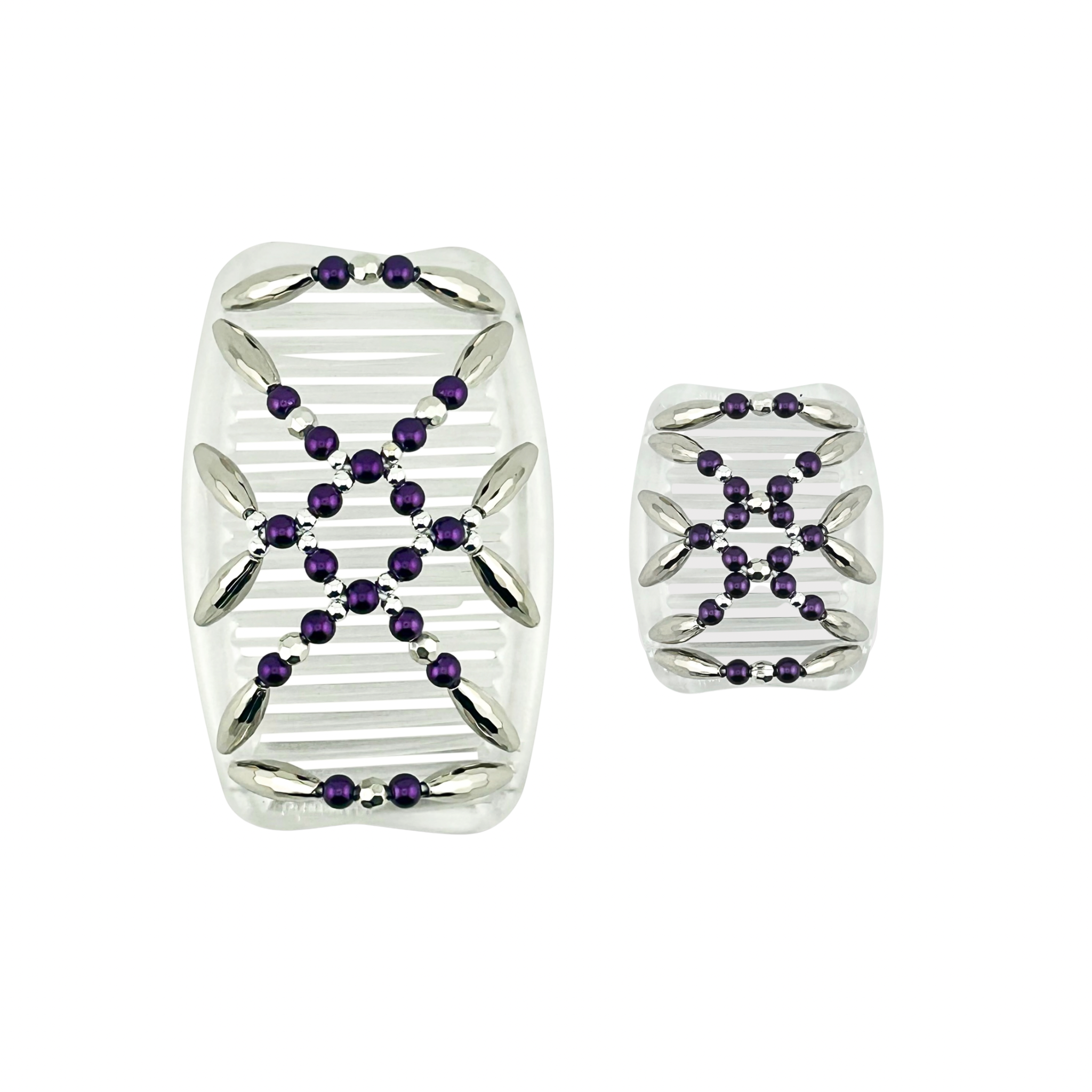 Majestic Silver Purple, Clear Combs