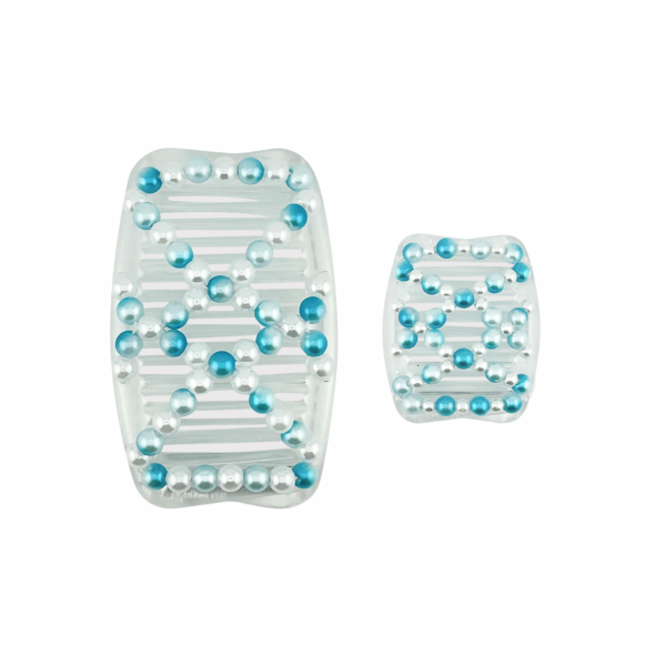 Pearl Round Blue White, Clear Combs