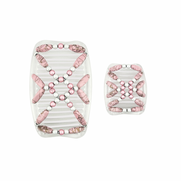 Salvadore Pink White, Clear Combs