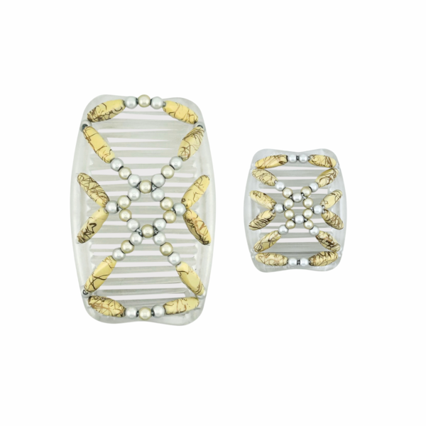 Salvadore Cream White, Clear Combs