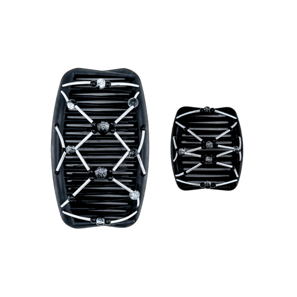Tuby Silver Black Crackle, Black Combs