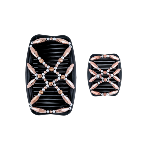Majestic Rose Gold Silver, Black Combs
