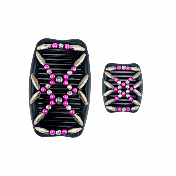 Majestic Charcoal Pink, Black Combs