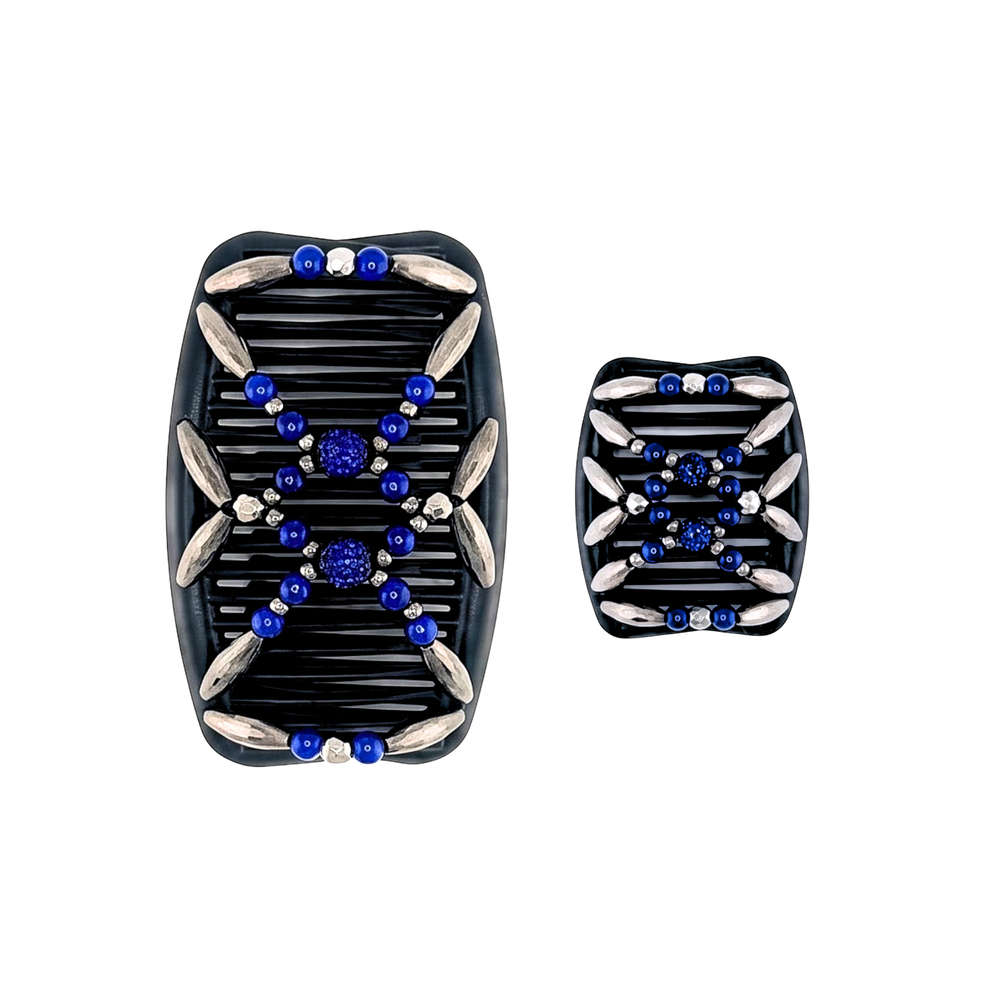 Majestic Charcoal Shambala Blue, Black Combs