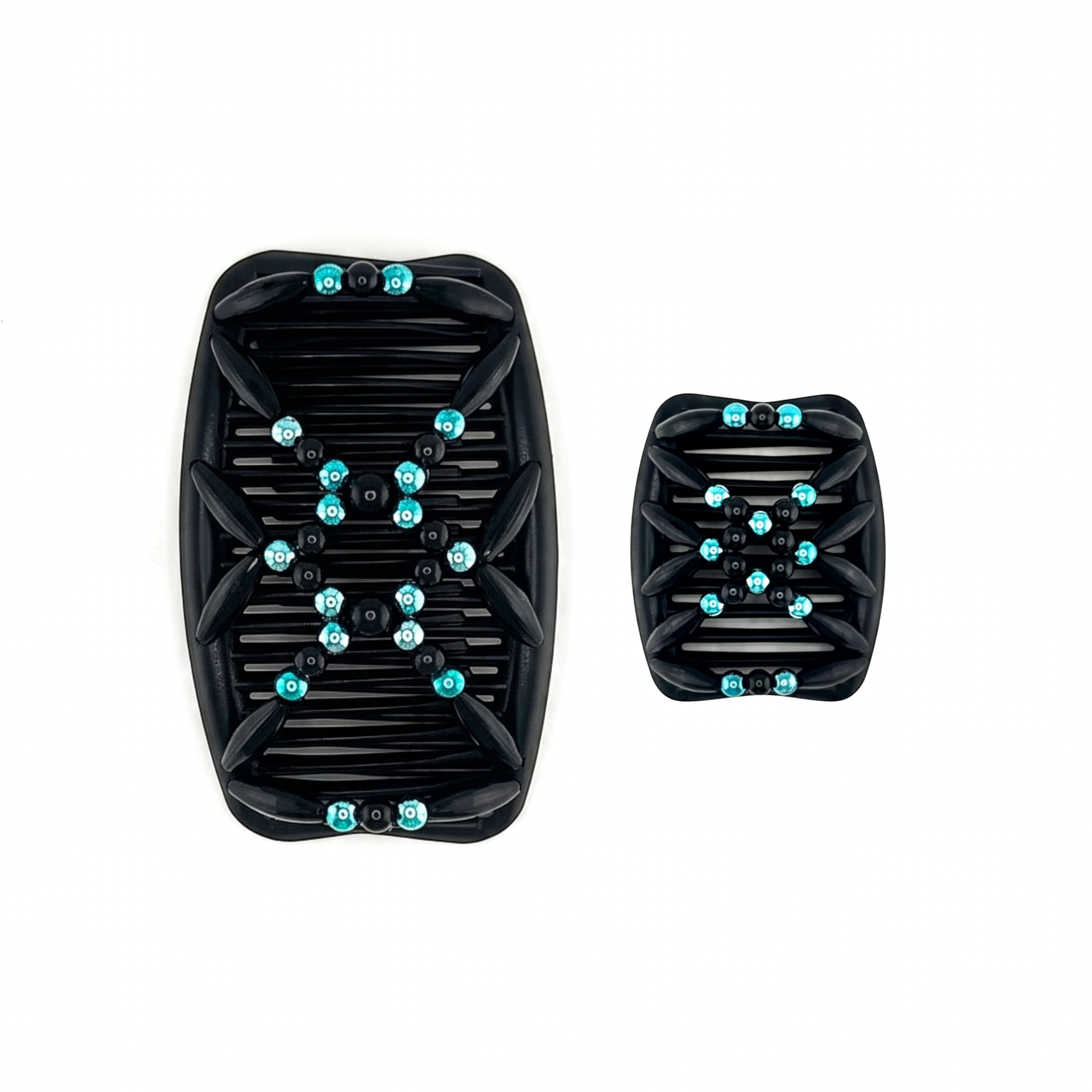 Pearl Black Turquoise, Black Combs